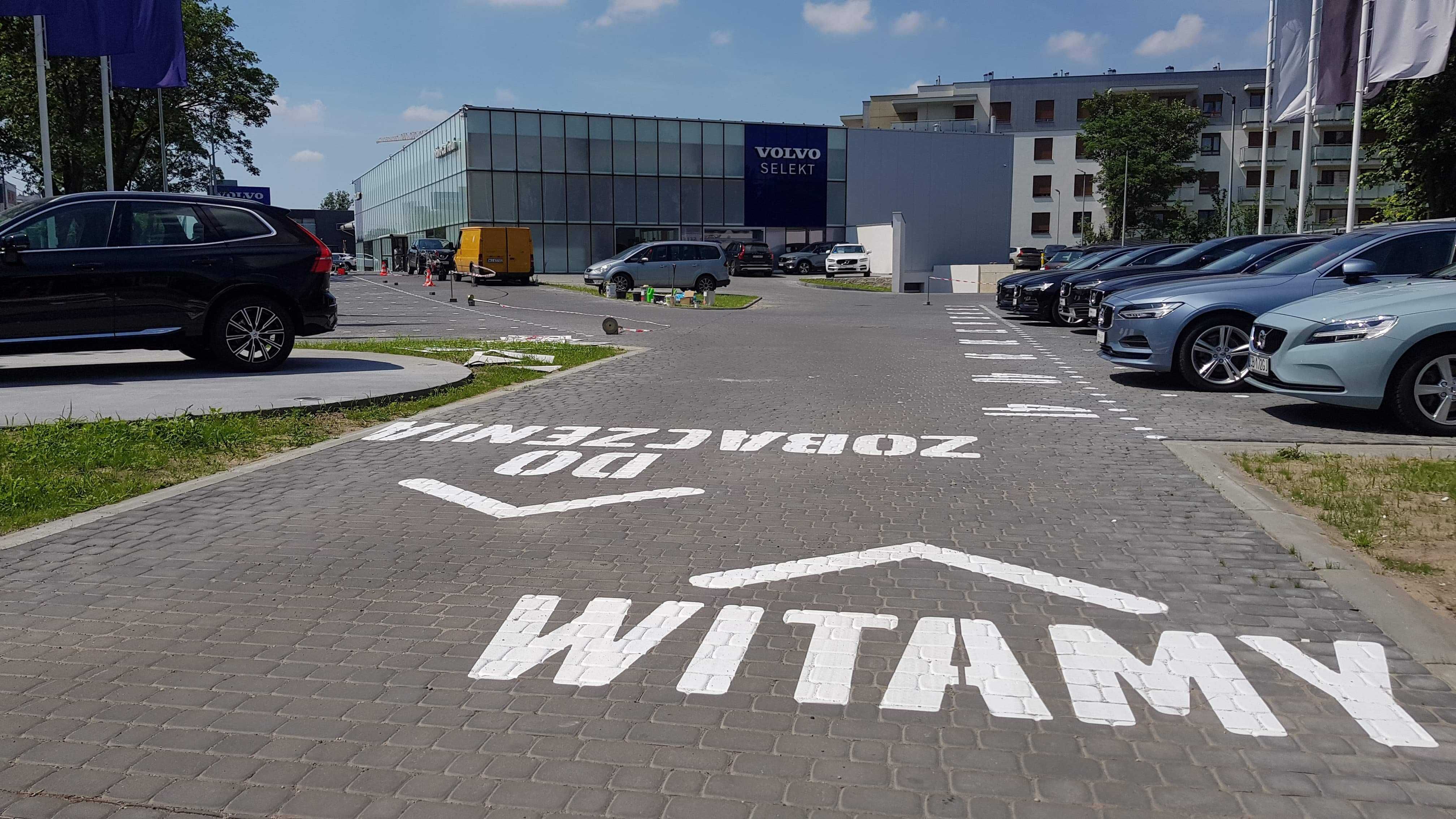 oznakowanie poziome malowanie pasów pasy linie parkingi