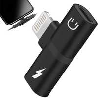 rozdzielacz adapter lightning do iPhone 2w1 słuchawki, ładowanie