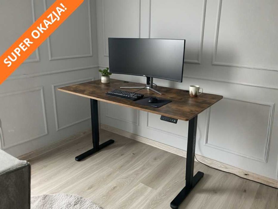 BIURKO STOJĄCE elektryczne 140x70 pamięć pozycji HOME OFFICE hit