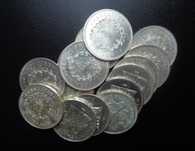 Moedas de 50 Francos Franceses Prata