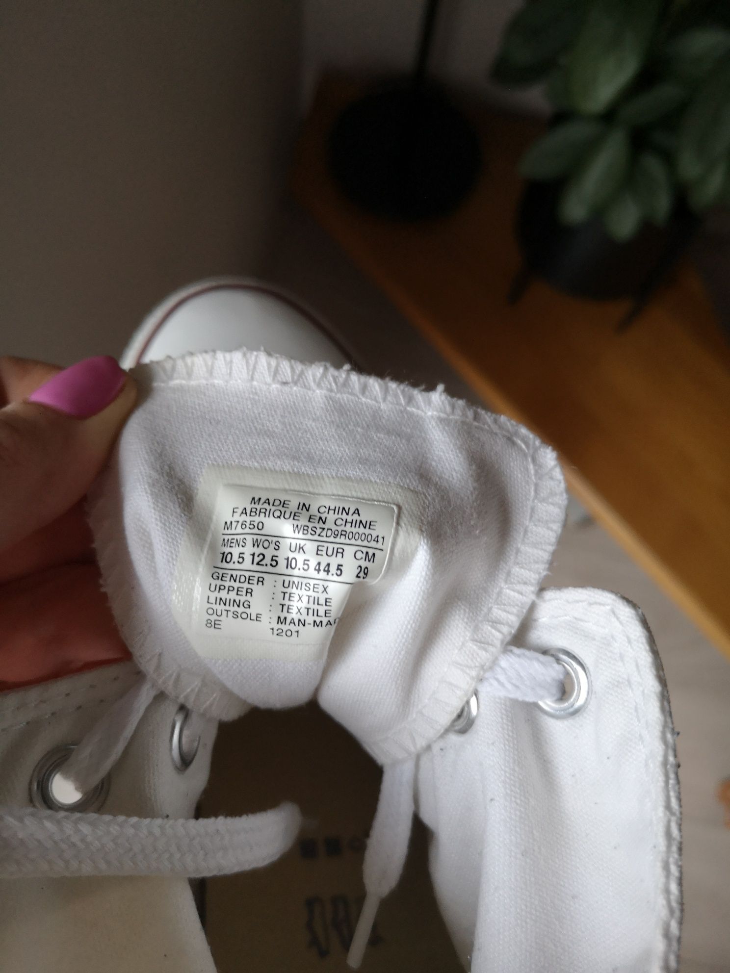 Trampki białe converse uniwersalne roz 44.5 wysokie all star