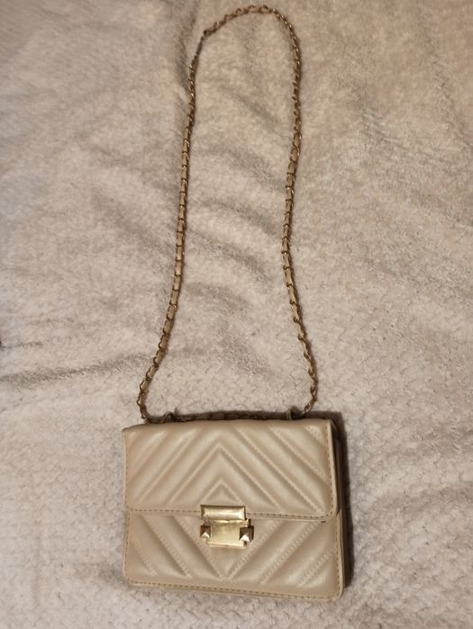 Torebka damska beżowa kremowa