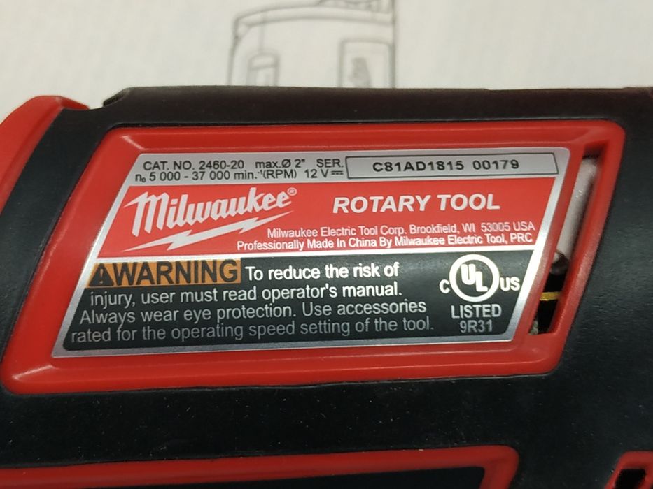 Milwaukee M12 2460-20 гравер Оригинал США