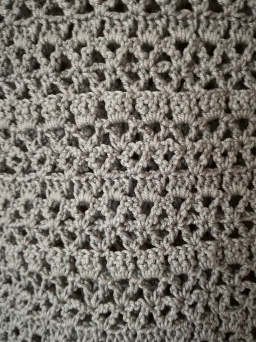Tunica de crochet cinza como nova tamanho M