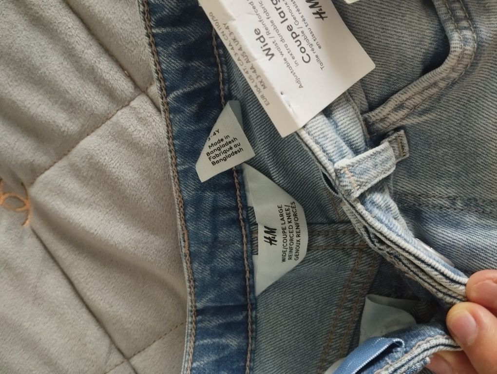 Стильні джинси палаццо H&M для дівчинки з сердечками