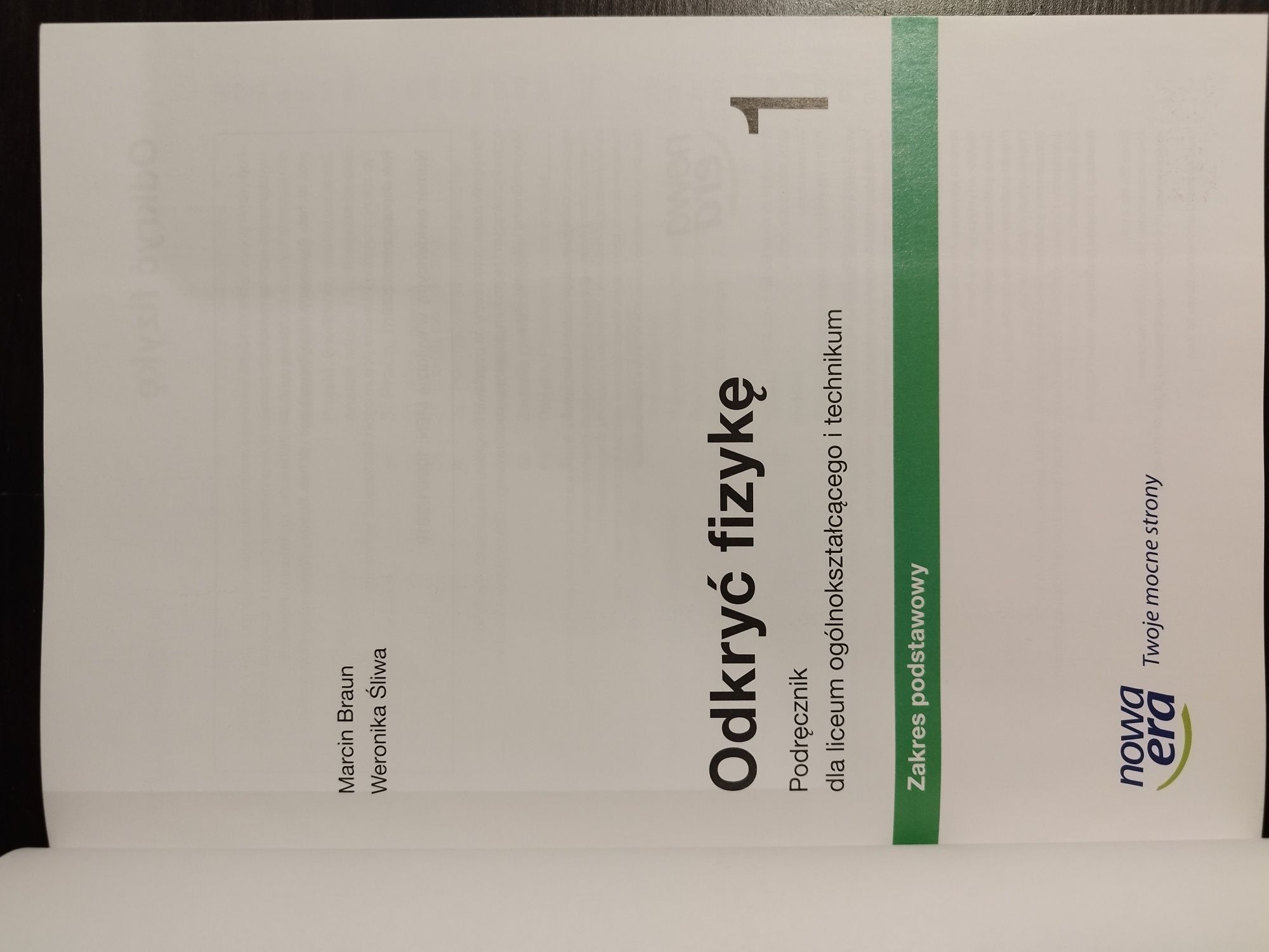 Podręcznik "odkryć fizykę" kl.1 wyd. Nowa Era