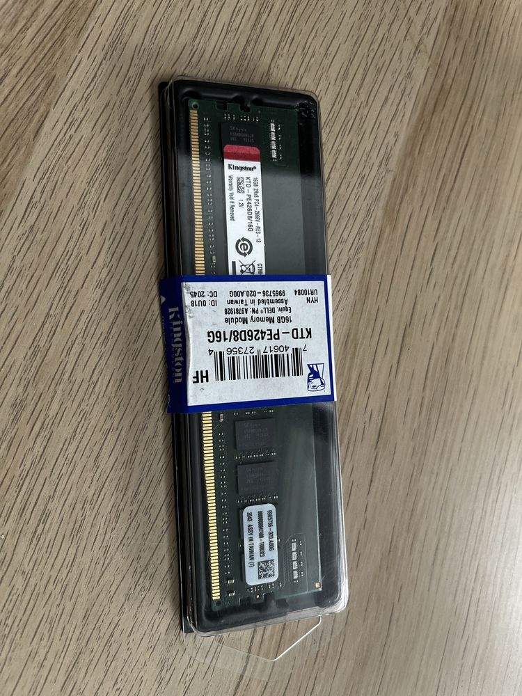 Pamięć Kingston RAM 16GB DDR4-2666Mhz DIMM Reg ECC Dual Rank  NOWA