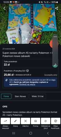 Zestaw 4 zabawek maskotki album karty ciastolina nowe