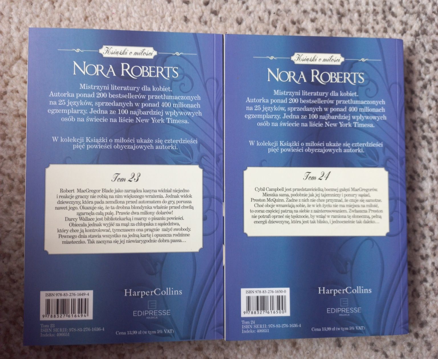 Cykl MacGregor Selena Caine Alan Grant Rebelia Cybil Ian Nora Roberts