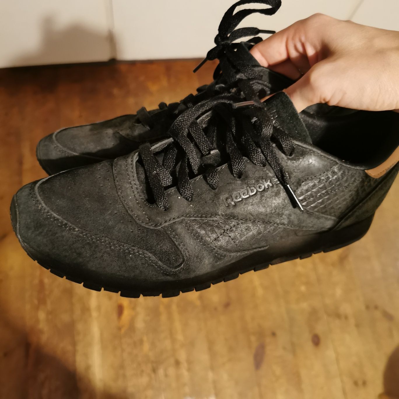Buty adidasy sneakersy reebok classic leather czarne 41,5  42