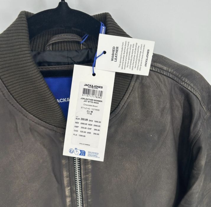 Kurtka skórzana Jack & Jones  M  ( L ) nowa z metkami