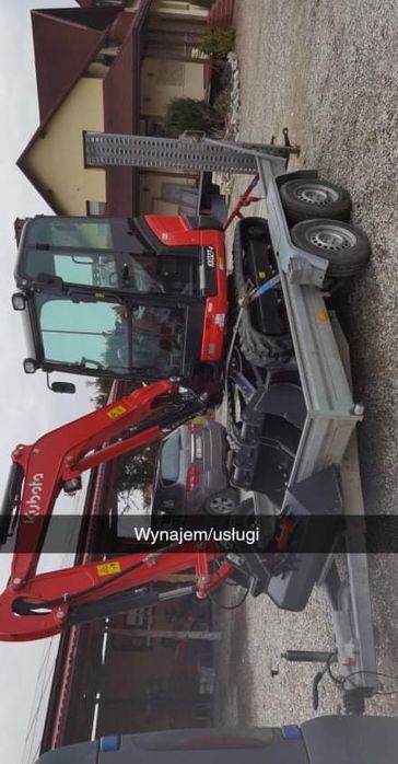 Usługi koparką,minikoparką kubota 2.7T przewóz materiałów sypkich 6t