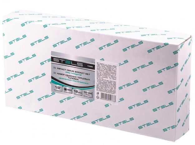 Набір ударних головок 1/2 Stels 10-24 мм 12шт подовжені