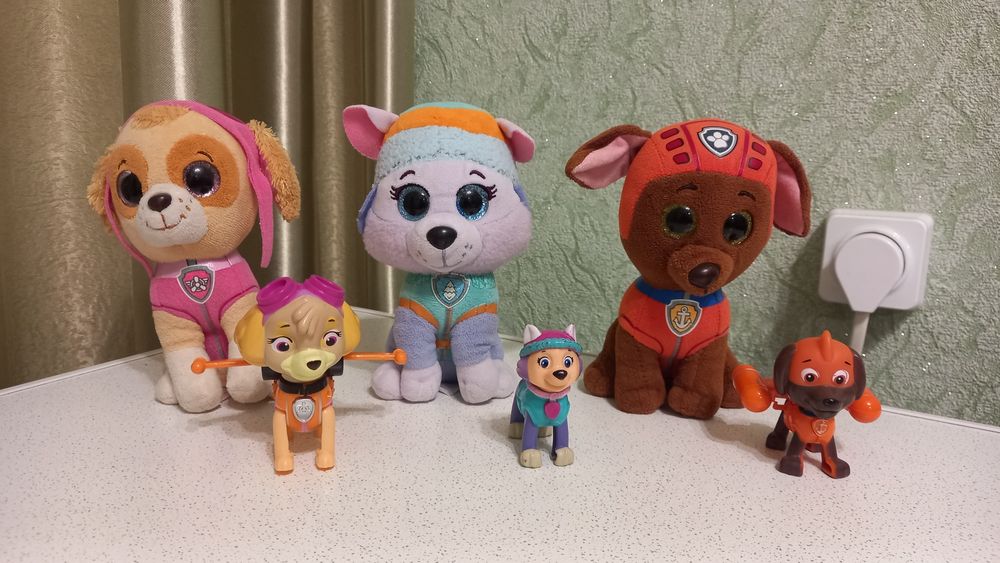 Скай Эверест Зума мягкая игрушка и фигурка Щенячий патруль