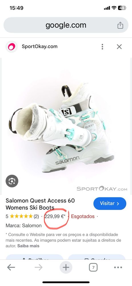 Botas ski senhora T42 Salomon Quest Access 60 W