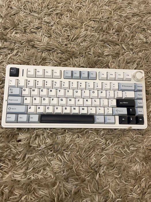 Механічна клавіатура AULA F75 white-blue(бездротова)