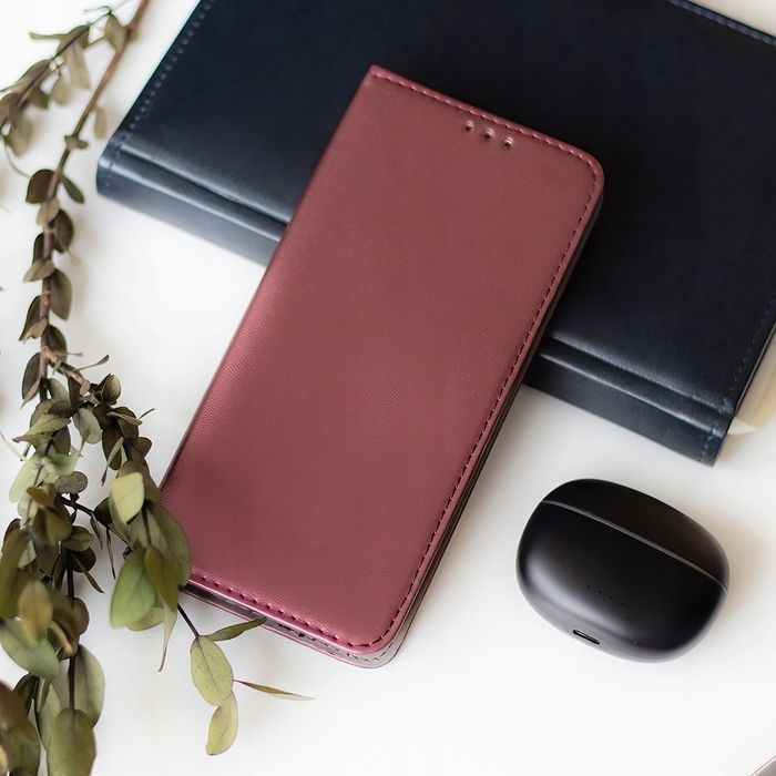 Etui Z Klapką Izigsm Do Oppo A60 Burgundowy