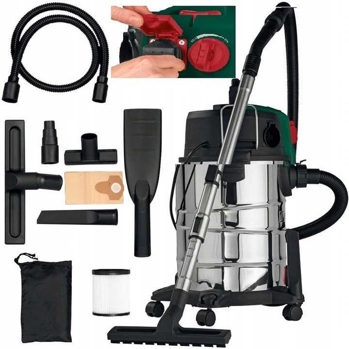 Пилосос 30 л Parkside PWD 30 C1, пилесос для сухого і вологого прибира