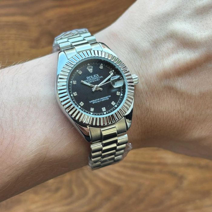 Жіночий механічний годинник на браслеті Rolex DateJust