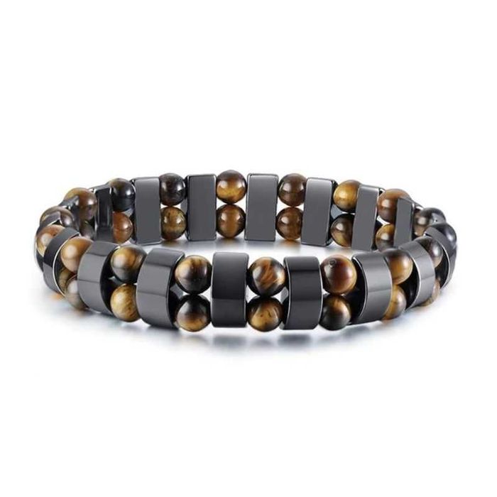 Elegancka bransoleta magnetyczna hematyty Cat Eye