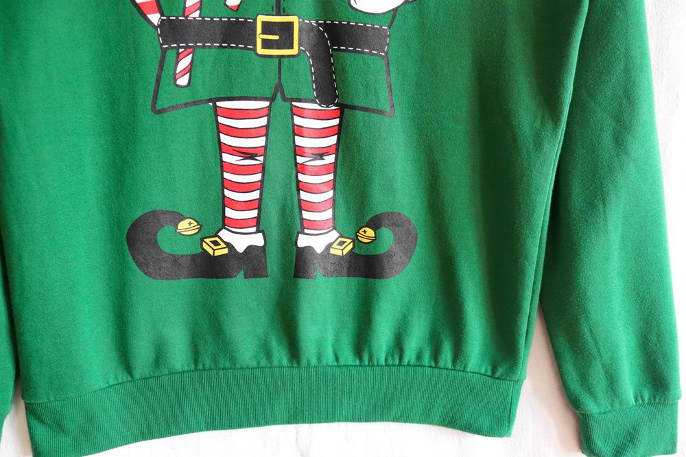 Чоловіча новорічна кофта +шапка різдвяний ельф поміч Санта Клауса M-L