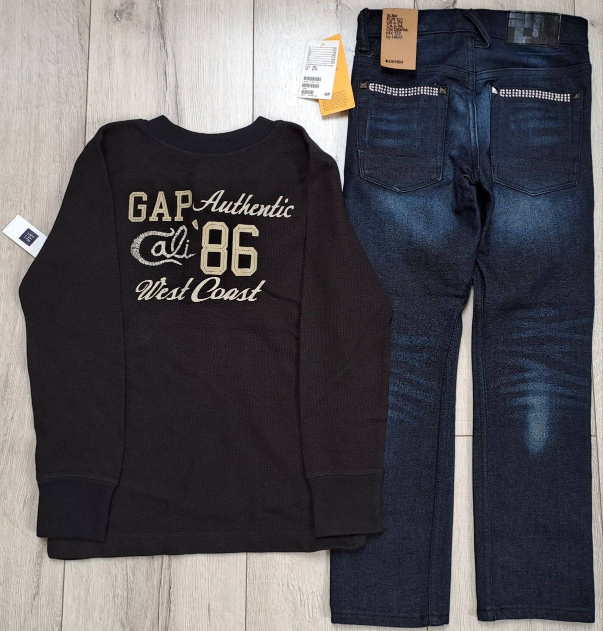 122 firmowe ZIMA chłopiec spodnie bluzki H&M Gap