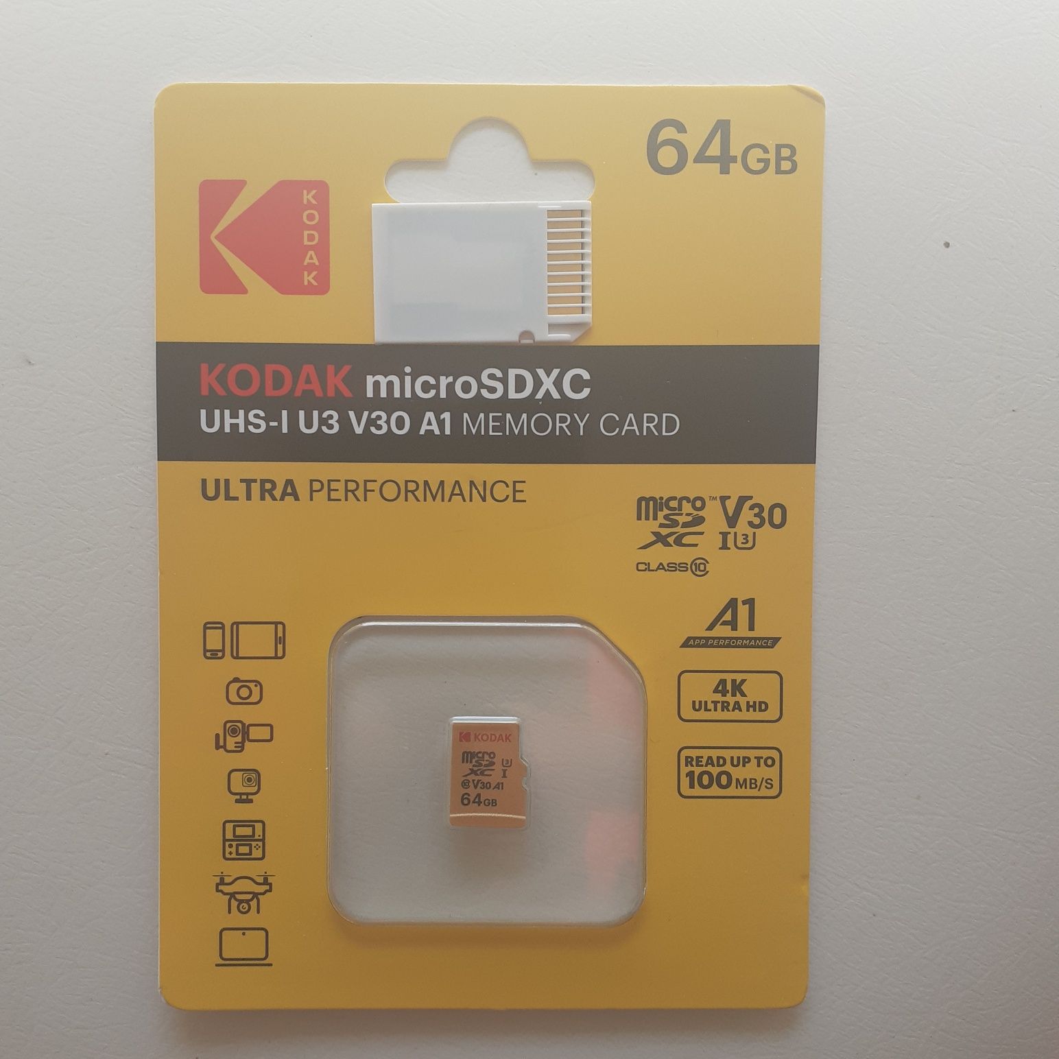 Micro SD kodak 64GB + adaptador duplo memory stick pro duo