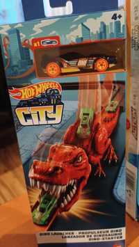 Hot Wheels City - Zestaw Wyrzutnia Dino starter+ auto