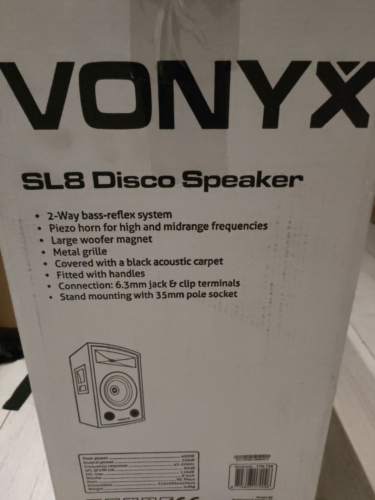 Kolumna pasywna Vonyx SL8 Disco Speaker