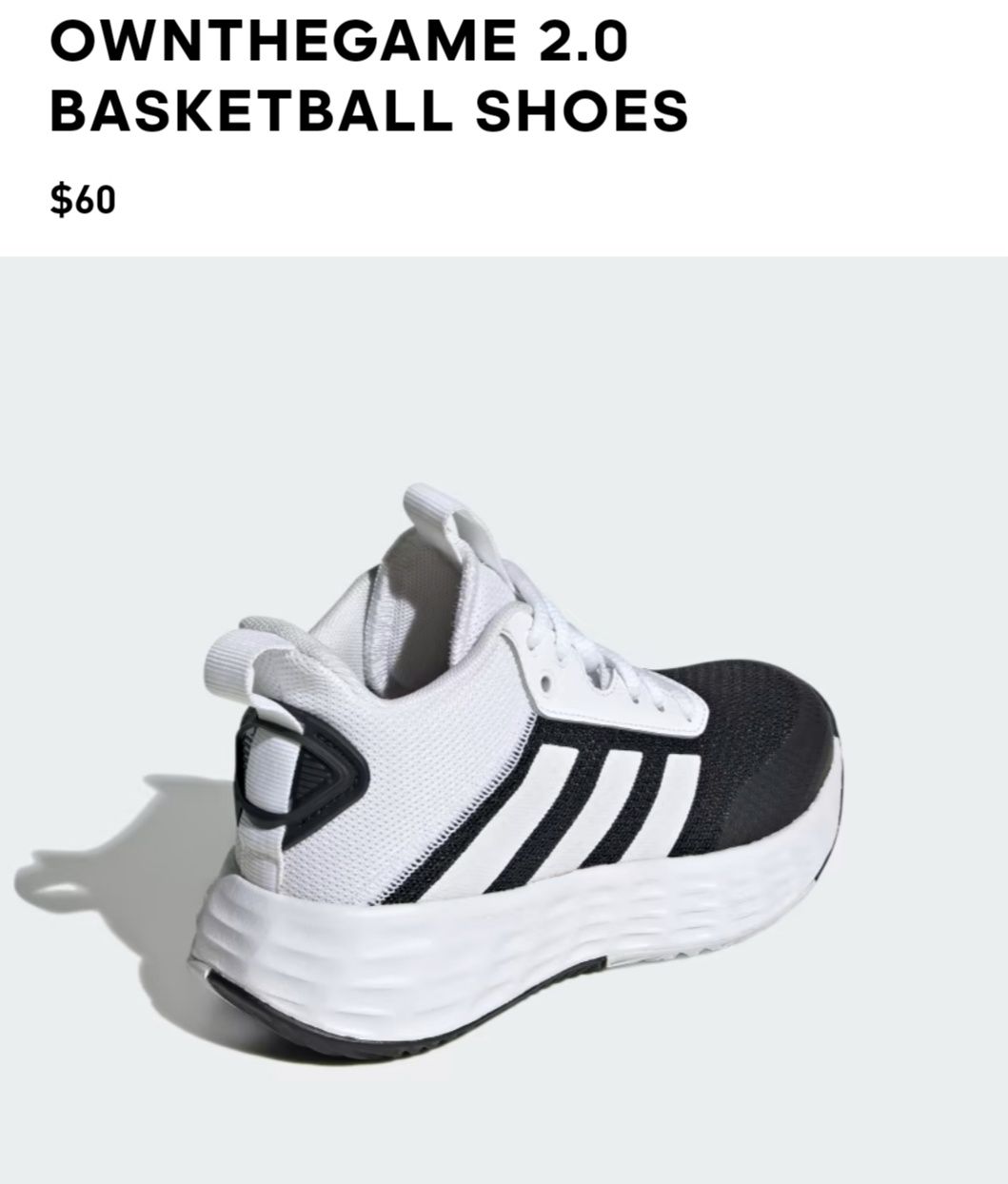 Высокие баскетбольные кроссовки Adidas ownthegame 2.0 оригинал р.38