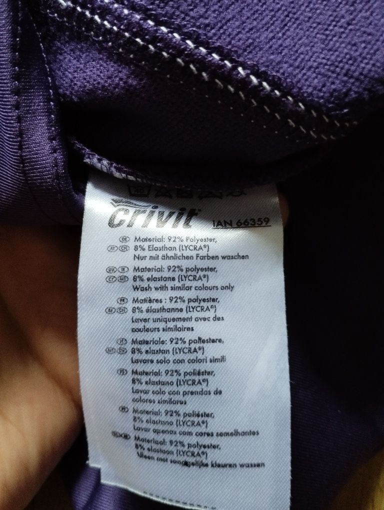 Crivit M 40/42 fioletowa funkcyjna sportowa bluza damska do biegania
