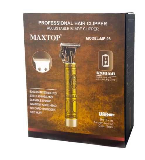 Триммер для стрижки волос и бороды Maxtop MP-98 1200 mAh золотистый