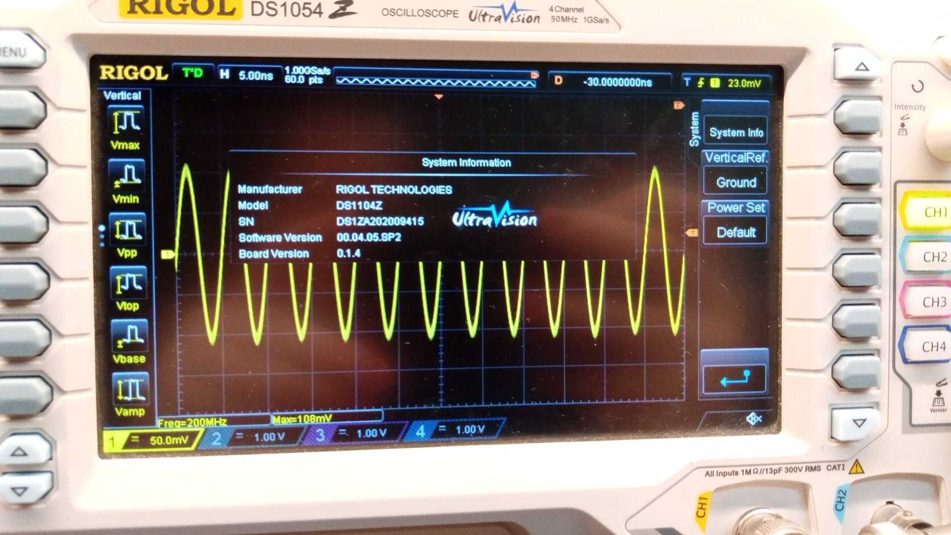 Osciloscópio RIGOL desbloqueado 100MHZ + ALL Options 4CH Profissional