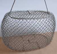 Metalowy koszyk sadzyk siatka na ryby wędkarstwo