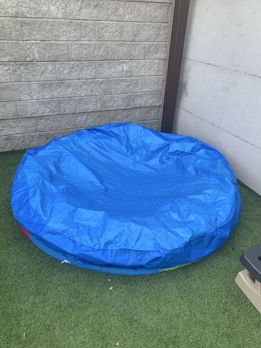 DUŻA POLSKA PIASKOWNICA zamek plastikowa mata + pokrowiec