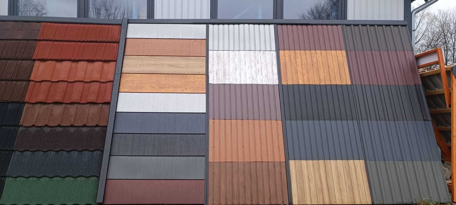 BLACHA Trapez ZŁOTY DĄB połysk wzór deski PODBITKA T7 DREWNOpodobna