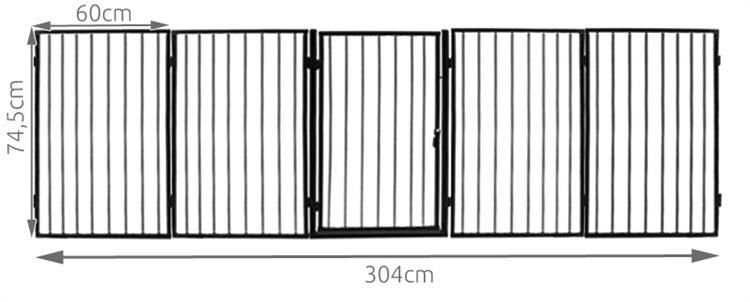 Barierka zabezpieczająca przykręcana metal Kaminer 304 x 74,5 cm