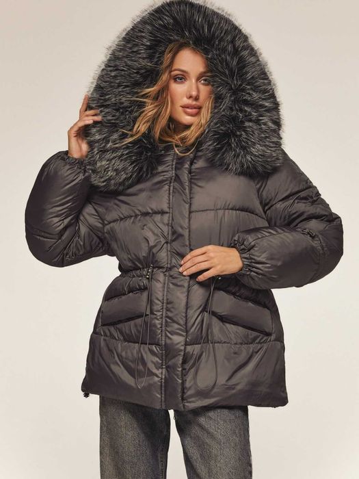 Куртка зимова бомбер пуфер пуховик пальто оверсайз