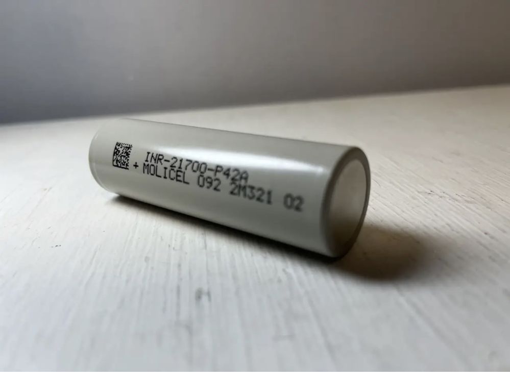 Акумулятор Molicel INR21700 P42A 4200mAh 45A без захисту