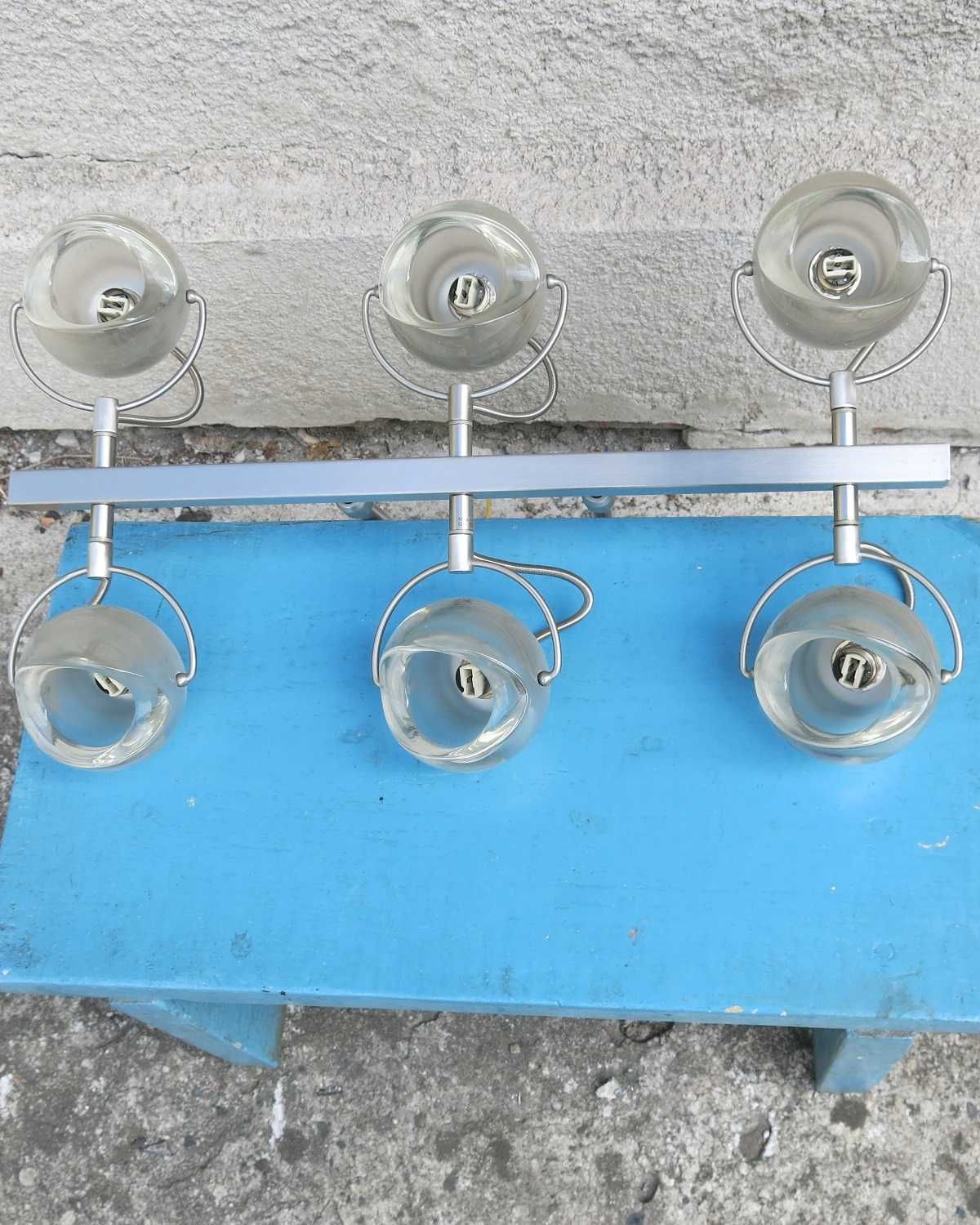 Żyrandol, 6 punktowy, z chromowanej stali