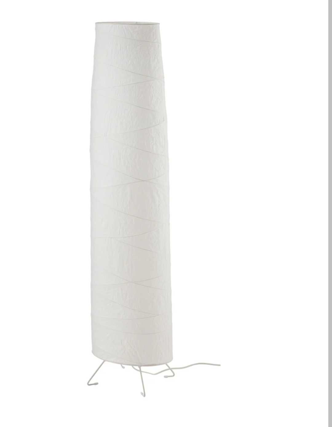 IKEA VICKLEBY Lampa podłogowa papierowa stojąca duża biała