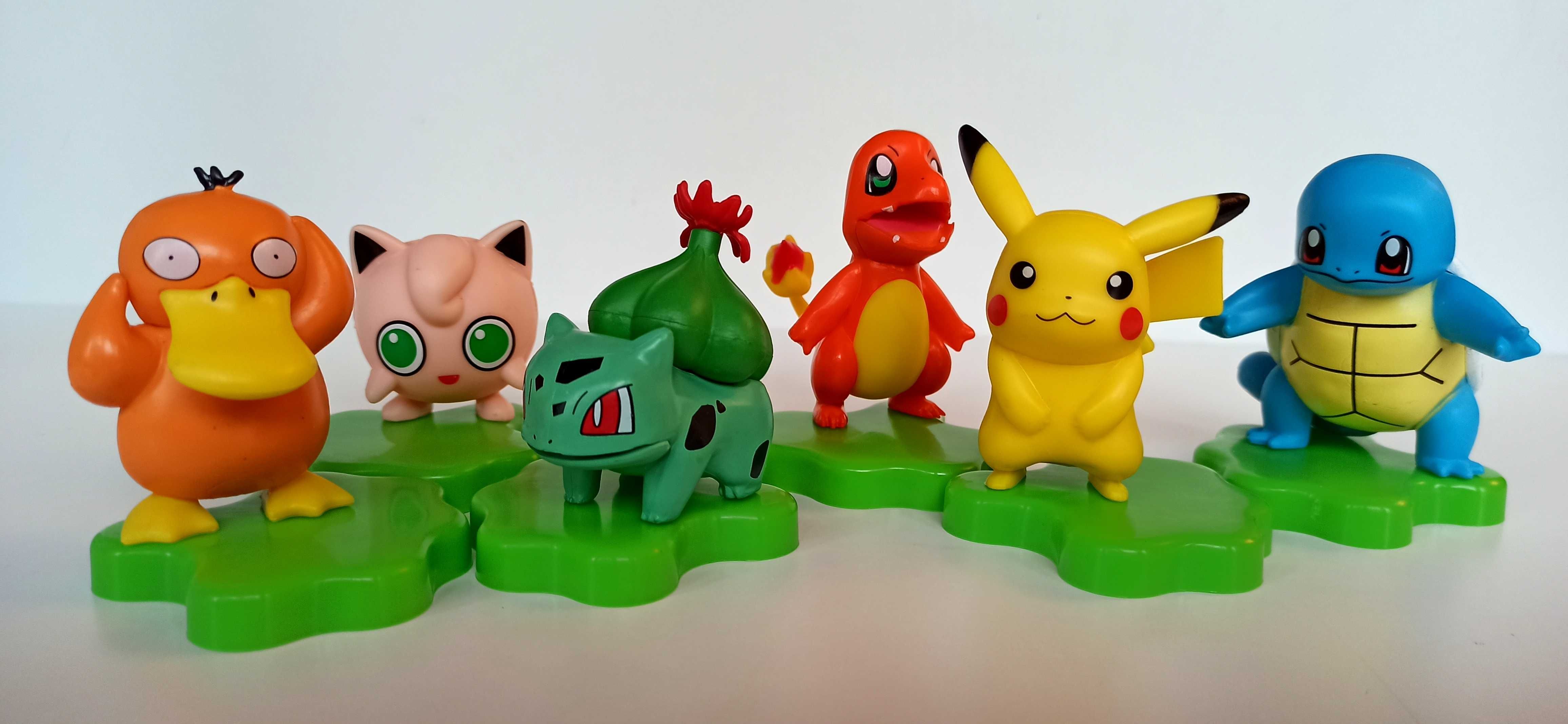 Zestaw 6 szt figurki + 3 saszetki pokemony charmander eevee pikachu