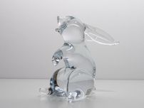 Escultura de coelho em cristal