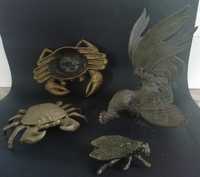 Navalheiras, galo e mosca em bronze português-Anos 60/70