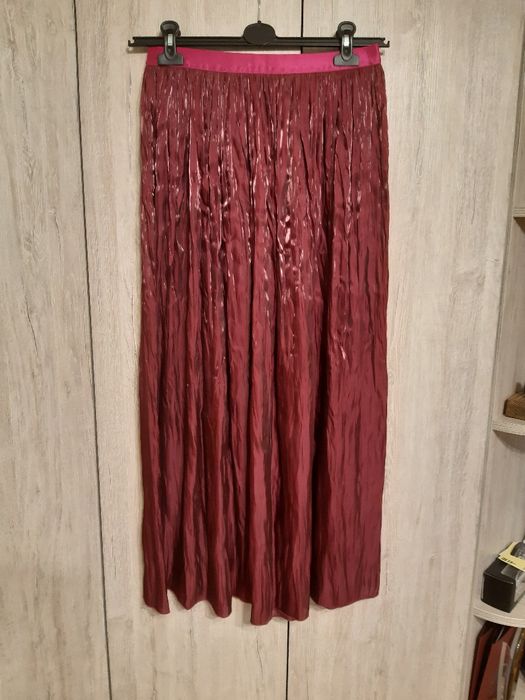 Spódnica ciemnoróżowa a'ka plisowana Butik L