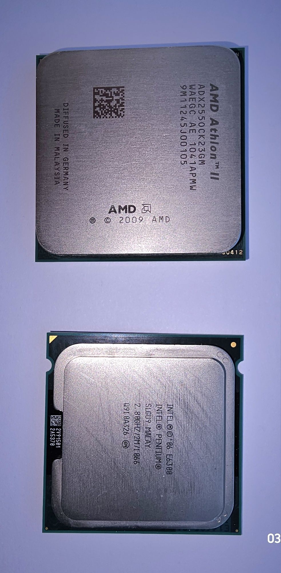 Процесори i3-3110m, E6300, Athlon X2 255