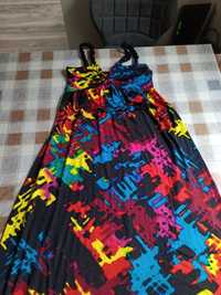 Suknia maxi ciążowa rozmiar uniwersalny kolorowa na lato upały 5 szt g