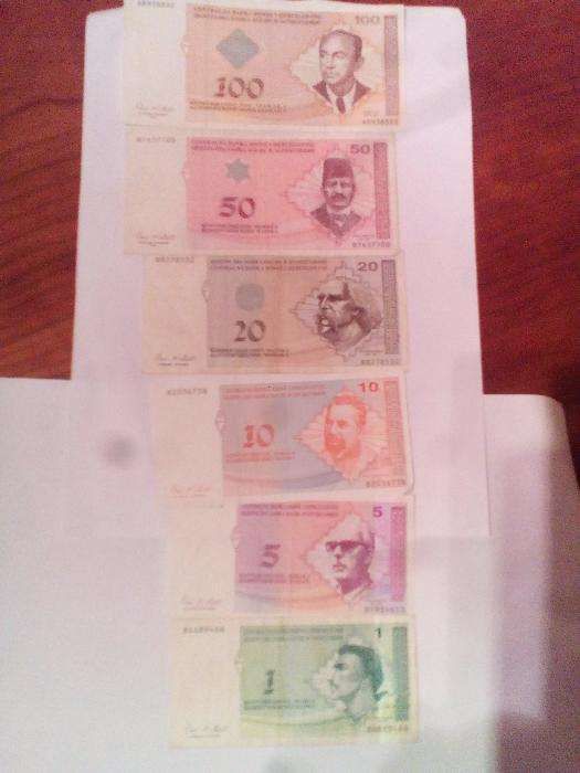 Coleção notas Bósnia