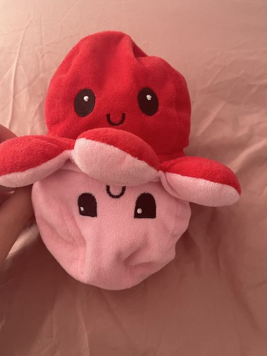 Odwracana osmiorniczka rozowa i czerwona