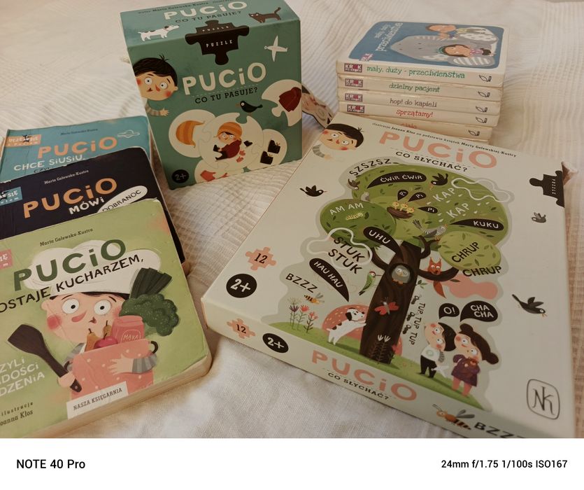 Sprzedam puzzle Pucio + książki gratis